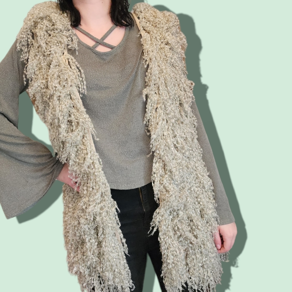 Hand Crocheted Shag Vest